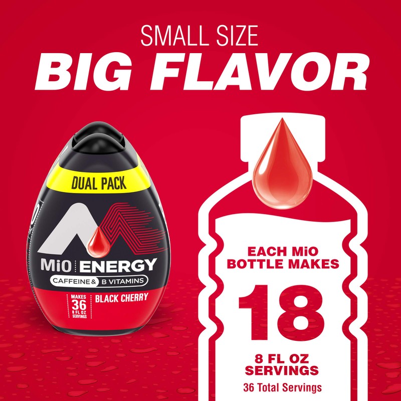 MiO Energy Black Cherry Naturally Flavored Liquid Water Enhancer, 1.62