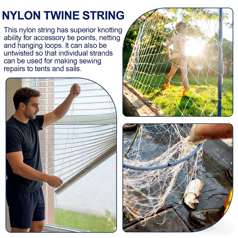 UV Resistant White Nylon String 500ft 2mm for Garden Tomato
