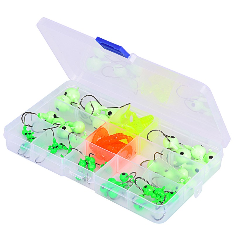 T0015 Luminous Jig Head Hook Soft Plastic Artificial Fishing Lures