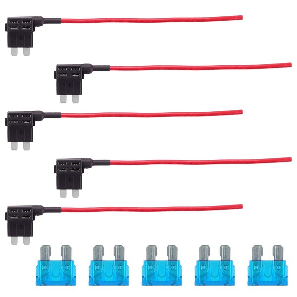 Rantecks ​​5 Pieces 12 V Standard Car Fuses Current Thief,