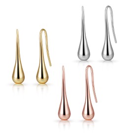 Philip Jones Set of Three Teardrop Earrings