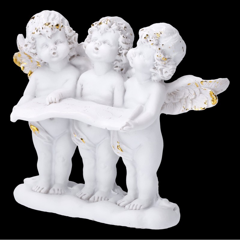 Angel Figurine - Singing Putti in Choir Cherub 10 cm