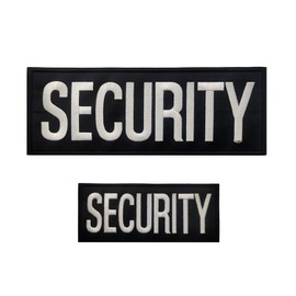 lkLiovaha 2 Pcs Security Patch, 1pcs Large and 1 pcs Small, Embroiderd Hook and Loop Security Vest Patches for Security Guard Costume Jacket