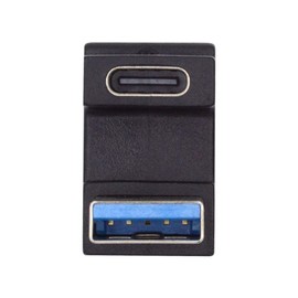 xiwai Opposite U Shape Back Angled USB-C Type C Female to USB 3.0 A Male Data Adapter for Laptop Desktop