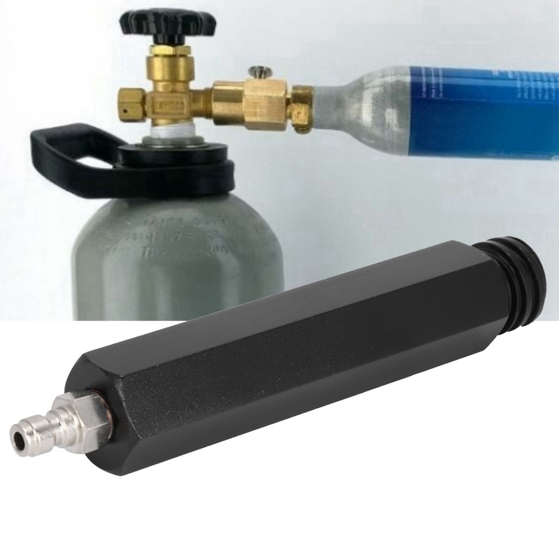 CO2 Cylinder Refill Adapter 8mm Male Quick Plug to Male