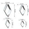QAAQS Rhombus Diamond Cookie Cutter Set - 4 Piece Assorted