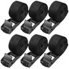 Pack of 6 Short Tie Down Straps, 100 cm, Adjustable