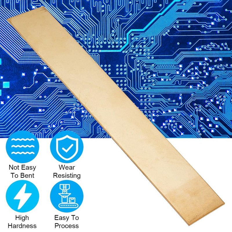 OLYCRAFT Brass Sheet 12.0 x 2.0 x 0.8 inches (304