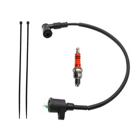 PRO BAT Bobina de encendido con bujía para scooter chino de 50 cc, 80 cc, 125 cc, 150 cc, motor GY6 de 4 tiempos