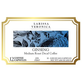 Ginseng Medium Roast Decaf Coffee (Single Serve K-Cup Pods) (Gourmet, Naturally Flavored, Whole Coffee Beans) (12 pods, ZIN: 572857) - 3 Pack