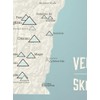 Vermont Ski Resorts Map 18x24 Poster (Beige & Opal Blue)
