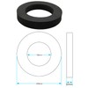 SPARES2GO Toilet Cistern Seal Kit 100mm M6 Bolt Through 1.5"