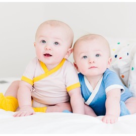 Babysoy Baby Girls' Kimono Bodysuit (Baby) - Eggplant - 12-18 Months