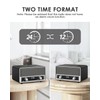 Vintage Wood AM FM Clock Radio with Bluetooth, Digital Clock