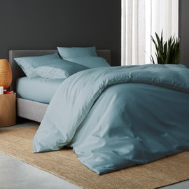 DOZ Duvet Cover Set, 100% Viscose derived from Bamboo, Organically Grown, Buttery Soft, Cooling Duvet Covers, High GSM, 1 Duvet Cover and 2 Pillowcases, 90"x90" (Teal, Full/Queen)