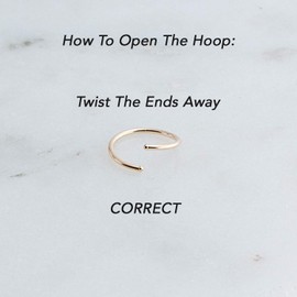 Set of 3 Mismatched Small Huggie Hoop Earrings Mini Hoops For Cartilage Helix Tragus Nose Ring Hoop (5mm 6mm 7mm | 20 GA, 14K Yellow Gold Filled)