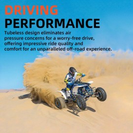 Lumiparty ATV Tires 25x8-12 6PR Set of 2, 25x8x12 6PR All-Terrain Tires, 25 8 12 Atv Tires