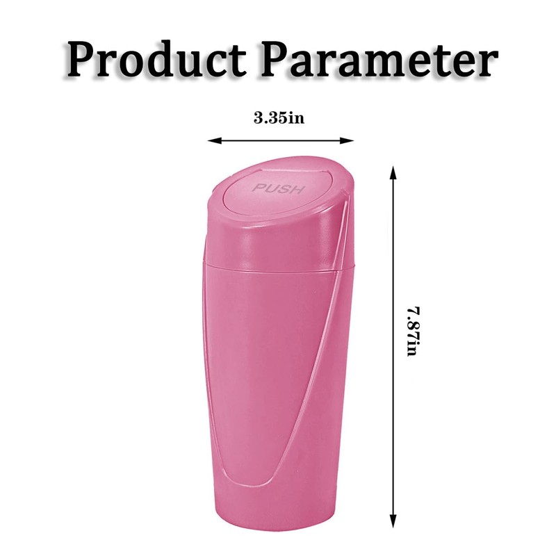 Zpana Car Trash Can with Lid, Leakproof Multifunctional Vehicle Cup