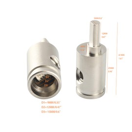 Amplifier Audio Amp Input Reducers 4 Gauge to 8 Gauge Offset Reducer Nickel Plated Brass Wire Terminal Connector 2PCS with Adhesive Heat Shrink Tube