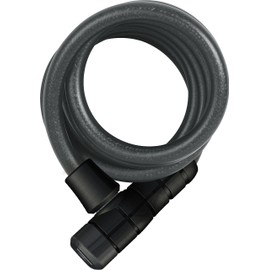 ABUS Spiralkabelschloss Booster 6512K/180 - Fahrradschloss aus superflexiblem Spiralkabel Sicherheitslevel 4-180 cm