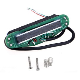 Musiclily Hot Rails Humbucker Strat Pickup Single Coil Size for Fender Stratocaster Squier Electric Guitar,White Body with Chrome Rails