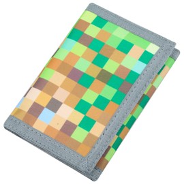 NEICY RFID Blocking Canvas Wallet for Men and Women - Camo Trifold Outdoor Sports Wallets with Magic Sticker for Teen Kids (Chequer)