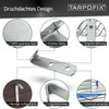 Tarpofix® Tarpaulin Hooks, Net Hooks with Rivets for Trailer Tarpaulin