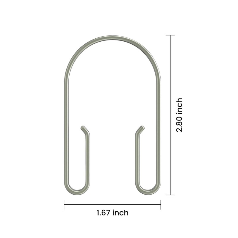 Nickel Shower Curtain Hooks Rings，Double Sided Shower Curtain Hooks Rust