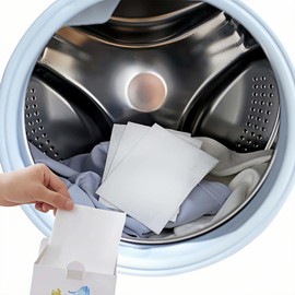 Color Catcher Sheets 24Pack - Prevents Color Bleeding, Stops Dye Transfer for Mixed Laundry, Baby Safe, No Sorting, Deep/Dark Colors, Washer Safe (White)