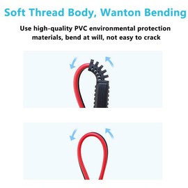 Unifizz 12" 10 Gauge 2 Pin Quick Disconnect Audiopipe Polarized Wire Harness, 2-Pack Heavy Duty SAE Connector Bullet Lead Cable with Waterproof Caps