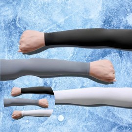 Cool Arm Sleeves 2-Piece Set, Cooling UV Protection Arm Sleeves Hiking Arm Sleeves Sky Blue 2ea