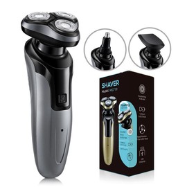 GERTZY Spring-Ready Comfort Shaver | 3-in-1 All-Zone Trimmer (Nose/Sideburns) | Long-Lasting USB-C & Travel Design - Spring Gift Set for Him & Graduation  - For daily facial use-The razor head is made of stainless steel. - Color: Grey