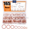 Rustark 165 Pcs Copper Washer Assortment 8 Size M6 M8 M10