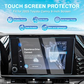 [Upgrade]Karltys 2 Pack 2025 Toyota Camry LE /SE Screen Protector[No Glare & Fingerprint] 8-Inch Touchscreen, Anti Glare Tempered Glass Protector for 2025 Toyota Camry Accessories, Radio Screen Cover Ultra Clear
