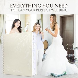 Beautiful Minimalistic Wedding Planner Book and Organizer - Unique Engagement Gift for Newly Engaged Couples, Future Brides and Grooms