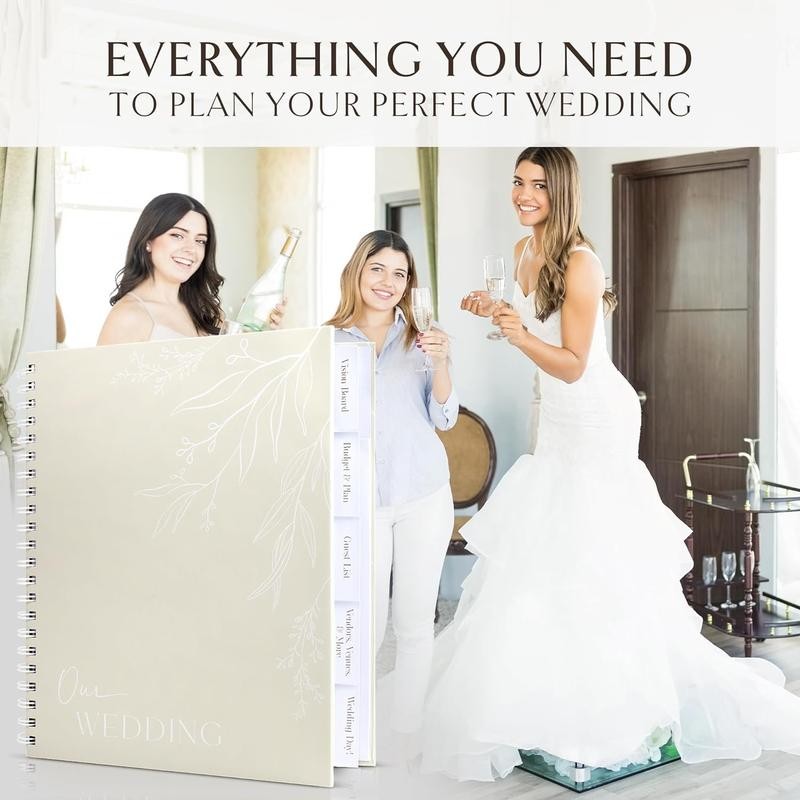 Beautiful Minimalistic Wedding Planner Book and Organizer - Unique Engagement