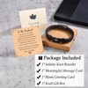 ITESSY Gifts for Husband, Infinity Knot Brown Braided Leather Stainless