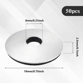 YUESIKJ EPDM Sealing Washers M8 x 19 mm Stainless Steel Rubber EPDM Washers for Screws Pack of 50