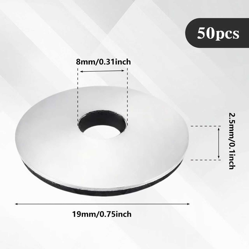 YUESIKJ EPDM Sealing Washers M8 x 19 mm Stainless Steel