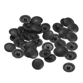HARFINGTON Screw Cap Covers, 40pcs 11.5x3mm Plastic Screw Decoration Cover for Phillips Cam Fitting Nut Self-Tapping Screw, Black