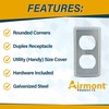 Outlet Box Kit, 2x4'' Utility Electrical Box, Duplex Receptacle 2x4''