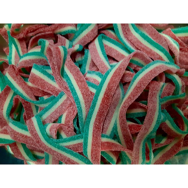 Smarty Stop All Flavor Sour Candy Belts (Watermelon, 1 LB)
