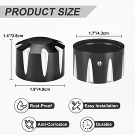 Proyoureye CNC Billet Aluminum Rear Wheel Axle Nut Cover Fit for Can-Am Spyder GS RS RT ST F3 (2008 to 2024) | Bolt Locking Cover Axle Covers Nuts