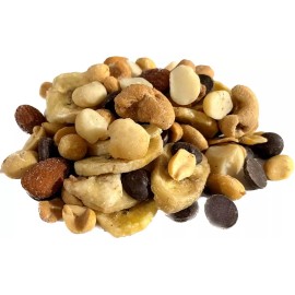 KANDYBOWLS Delicious Fresh Roasted Nuts With Belgian Dark Chocolate & Banana Chips Organic - 2lb