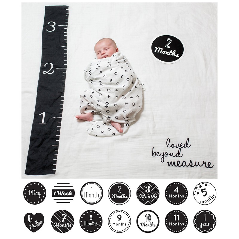Lulujo Baby's 1st Year Loved Beyond Measure Blanket and Card