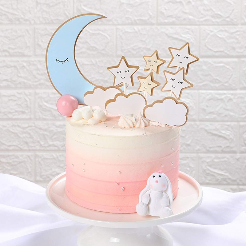 Moon Star - Decoración para tartas con diseño de nube,