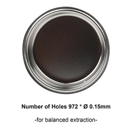 CAPFEI 51 mm Precision Filter Basket Strainer for 51 mm Portafilter Bottom Holes Diameter 0.2 mm x 972 Precise High Suction Basket