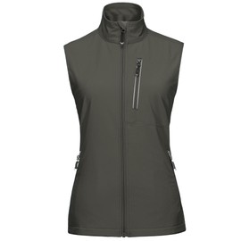33,000ft Women's Lightweight Running Vest Outerwear with Pockets, Windproof Sleeveless Jacket for Golf Hiking Travel