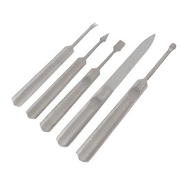 minkissy 5pcs Stainless Steel Dead Skin Forks Cuticle Trimmer Set for Manicure and Pedicure Professional Nail Art Tools Comfortable to Hold Handles