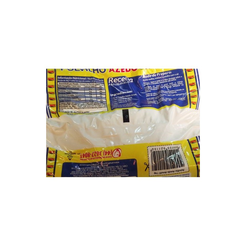 1 Pack Sour Manioc Starch Amafil- 35.2 oz | Polvilho